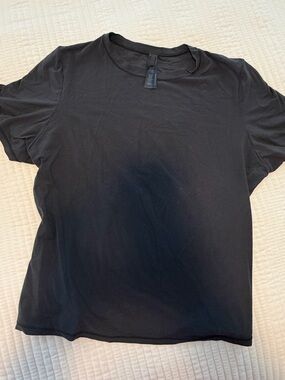 SKIMS Black Short Sleeve Crewneck Tee